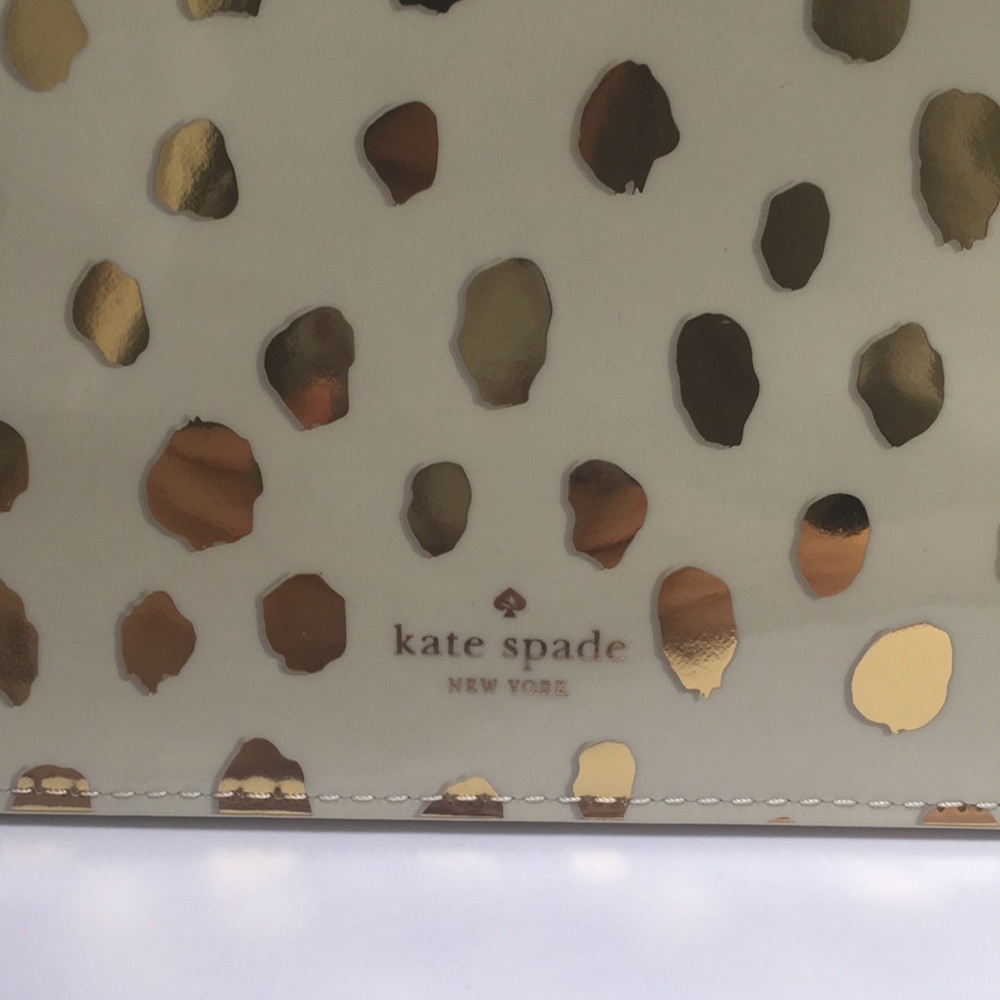 NWT kate spade Gold Flamingo Dot Clutch - Picture 3 of 4